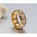 Kristall Edelstahl graviert Ring, Gold Fingerring Design für Frauen Männer mit Preis